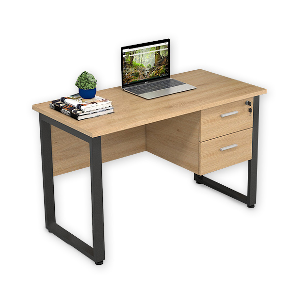 Bàn khung sắt có hộc tủ BS16