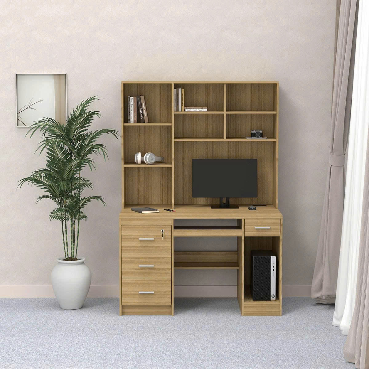 Bàn học , bàn làm việc có kệ Home 68