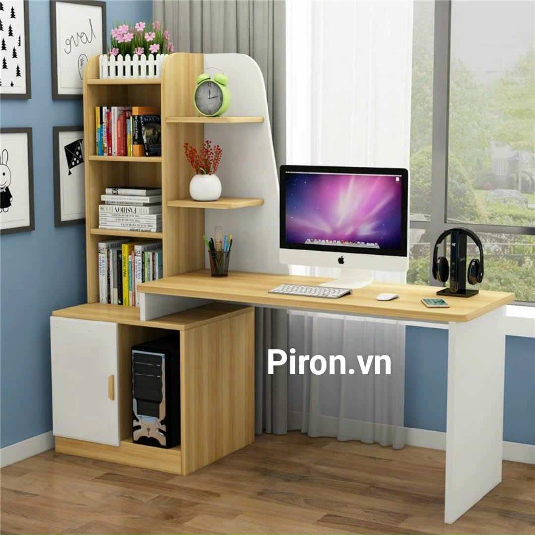 Bàn làm việc có giá sách Home18