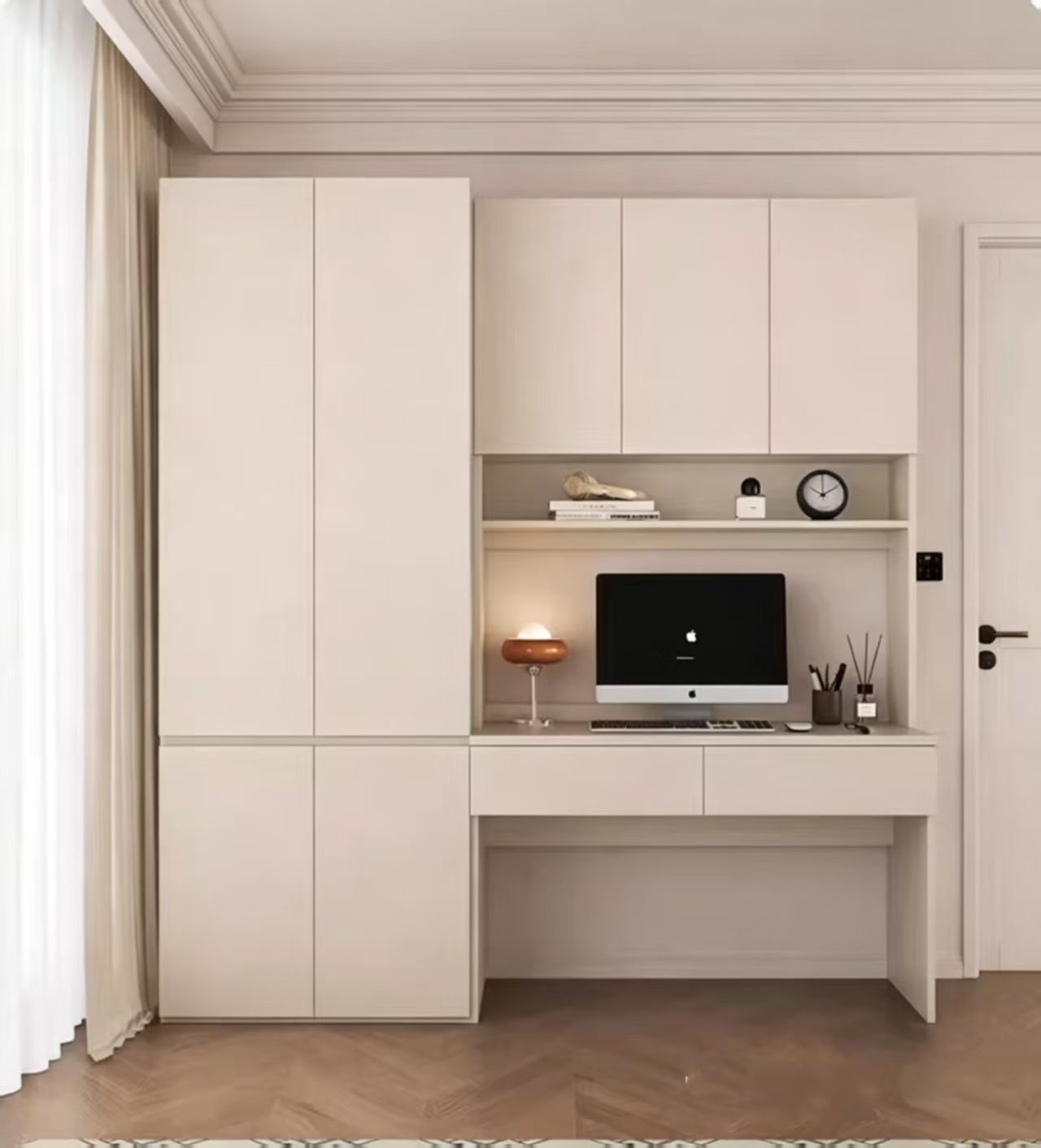 Tủ quần áo kết hợp bàn học , bàn làm việc CT29