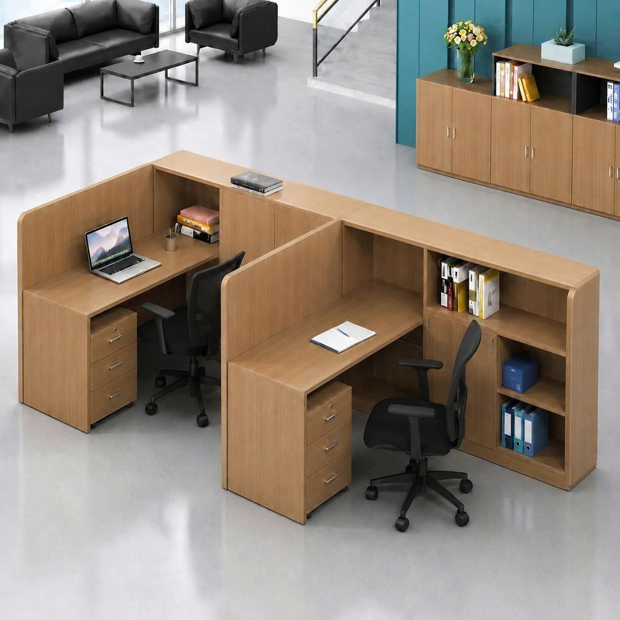	Cụm bàn làm việc 2 người CF14
