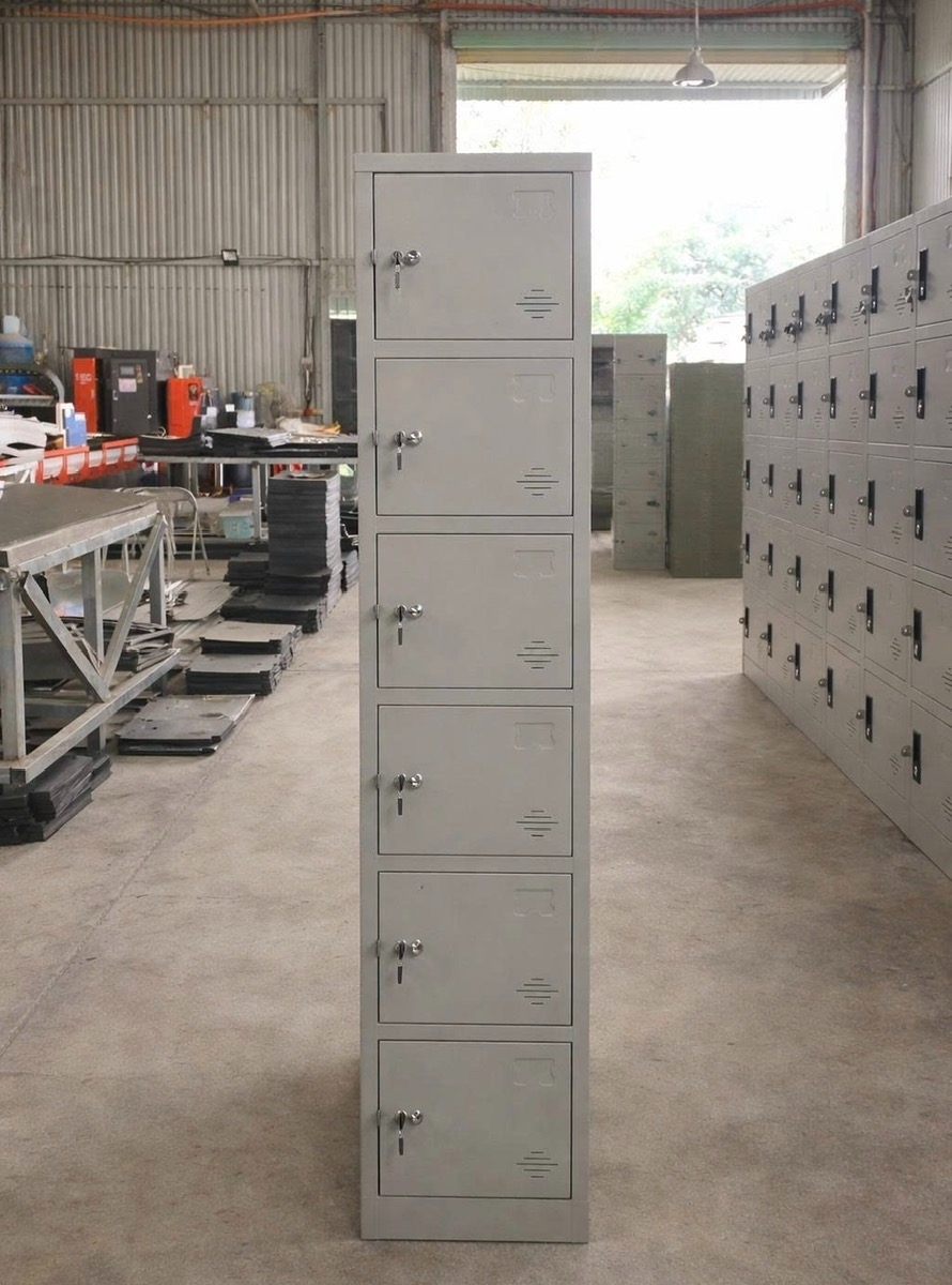 Tủ locker sắt 6 cánh nhỏ LK6C1