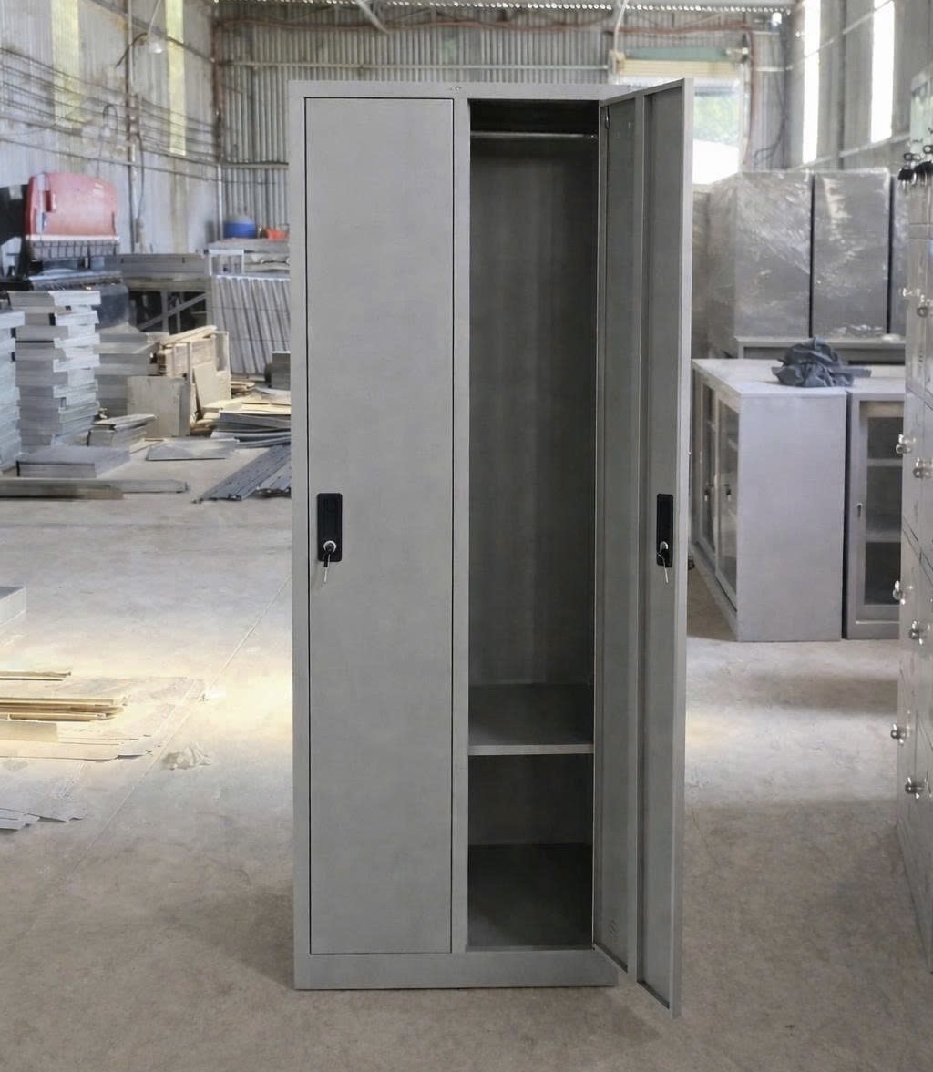 Tủ sắt locker treo áo 2 cánh 2 khoang QA02