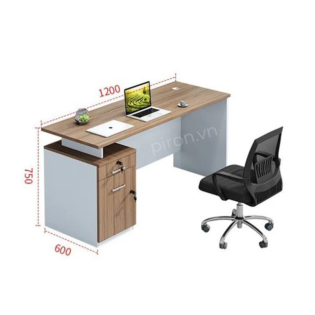 Bàn nhân viên có hộc BG8-2