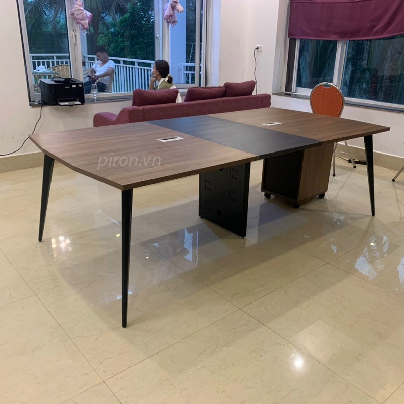 Bàn họp cao cấp chân đa giác 2m4 GAIA2412