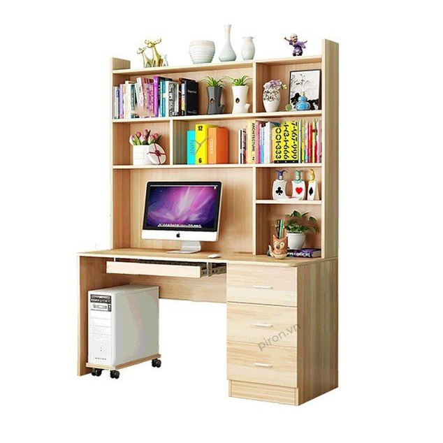 Bàn làm việc có kệ sách Home19