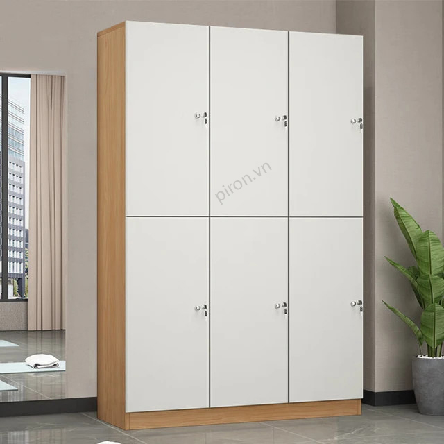 Tủ locker gỗ 6 ngăn LKG6